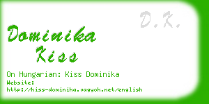 dominika kiss business card